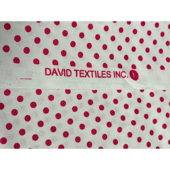 Pink Polka Dot Fabric by David Textiles Inc. 1/2 Yard 44" Wide Cotton Sewing - Picture 2 of 6